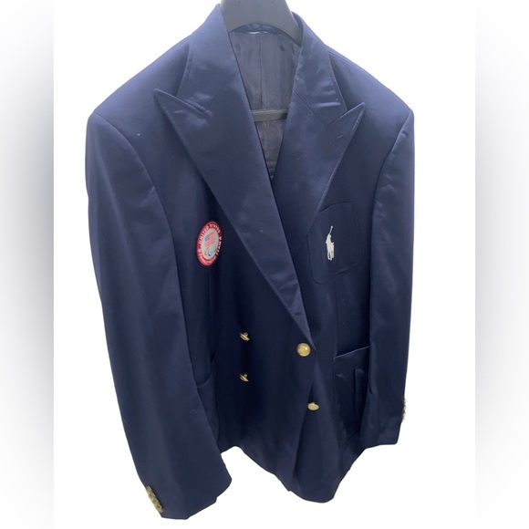 Ralph Lauren Navy Double-Breasted Blazer with Gold Buttons - Picture 4 of 15